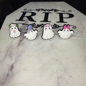Cute Ghost Straw Toppers (Set of 4)